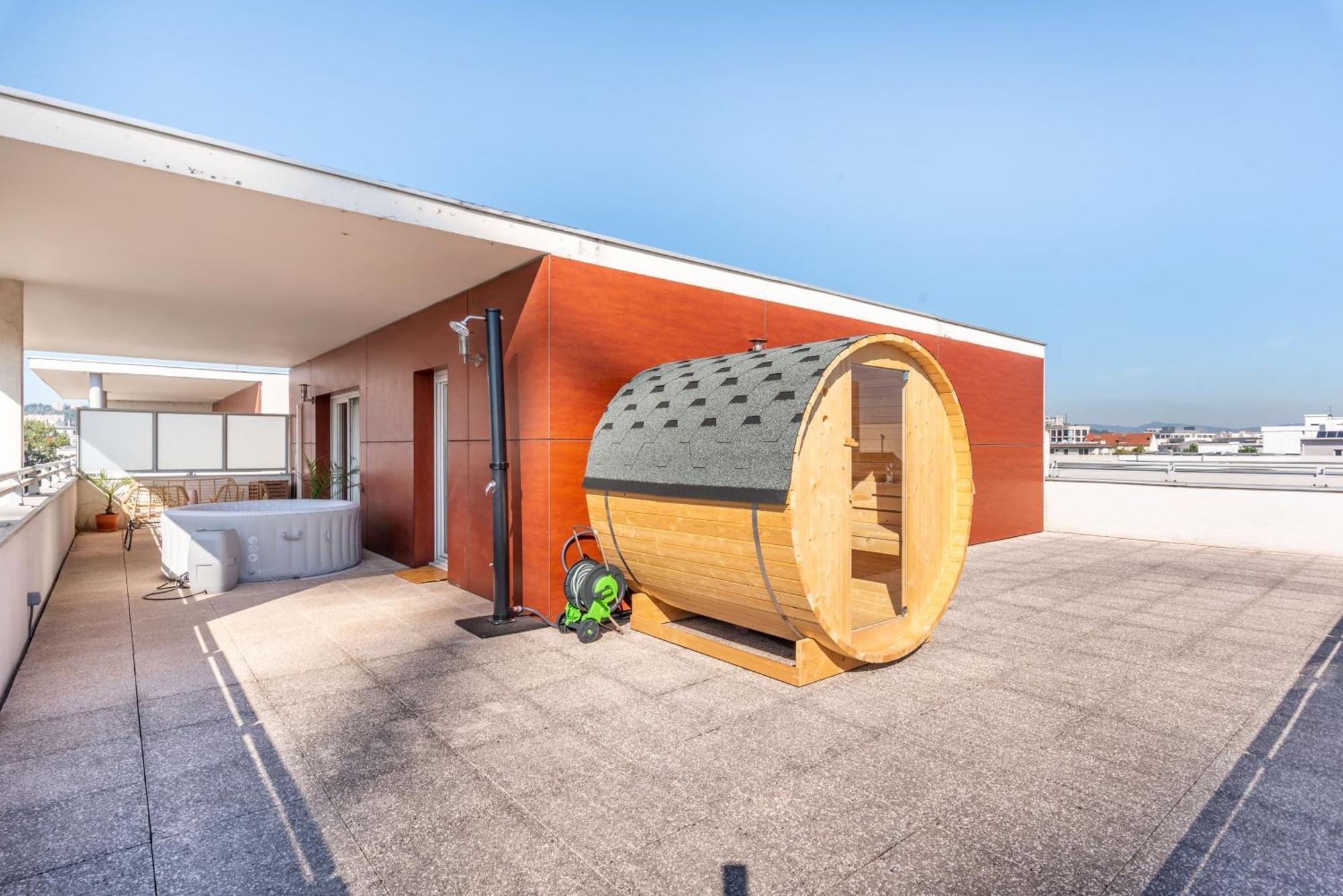 Le Montblanc & Spa Rooftop Apartment Lyon Exterior foto